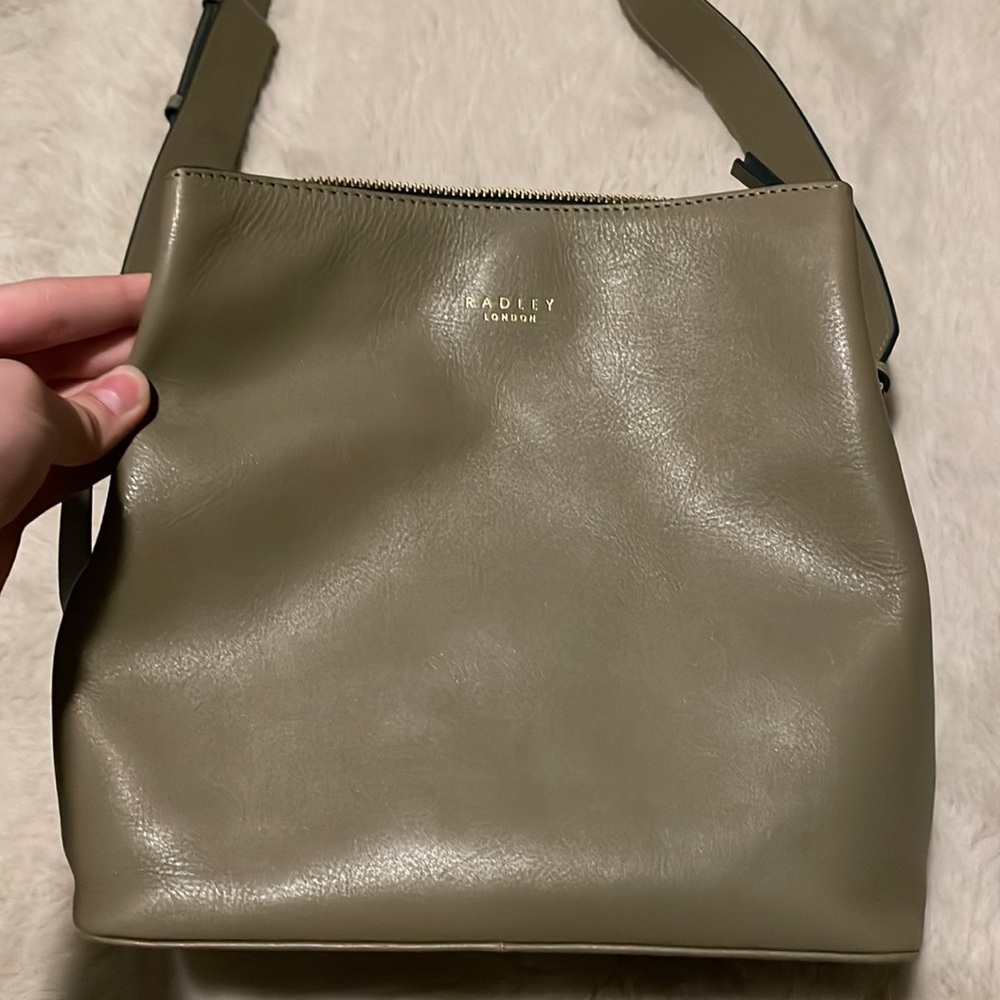 Radley London green leather bag.